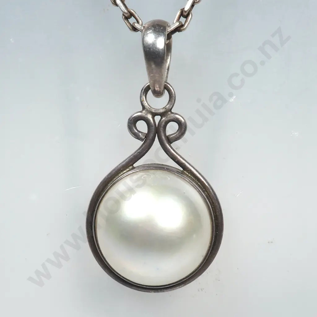 Modern Sterling Silver Pendant on Sterling Silver Chain Image 1++