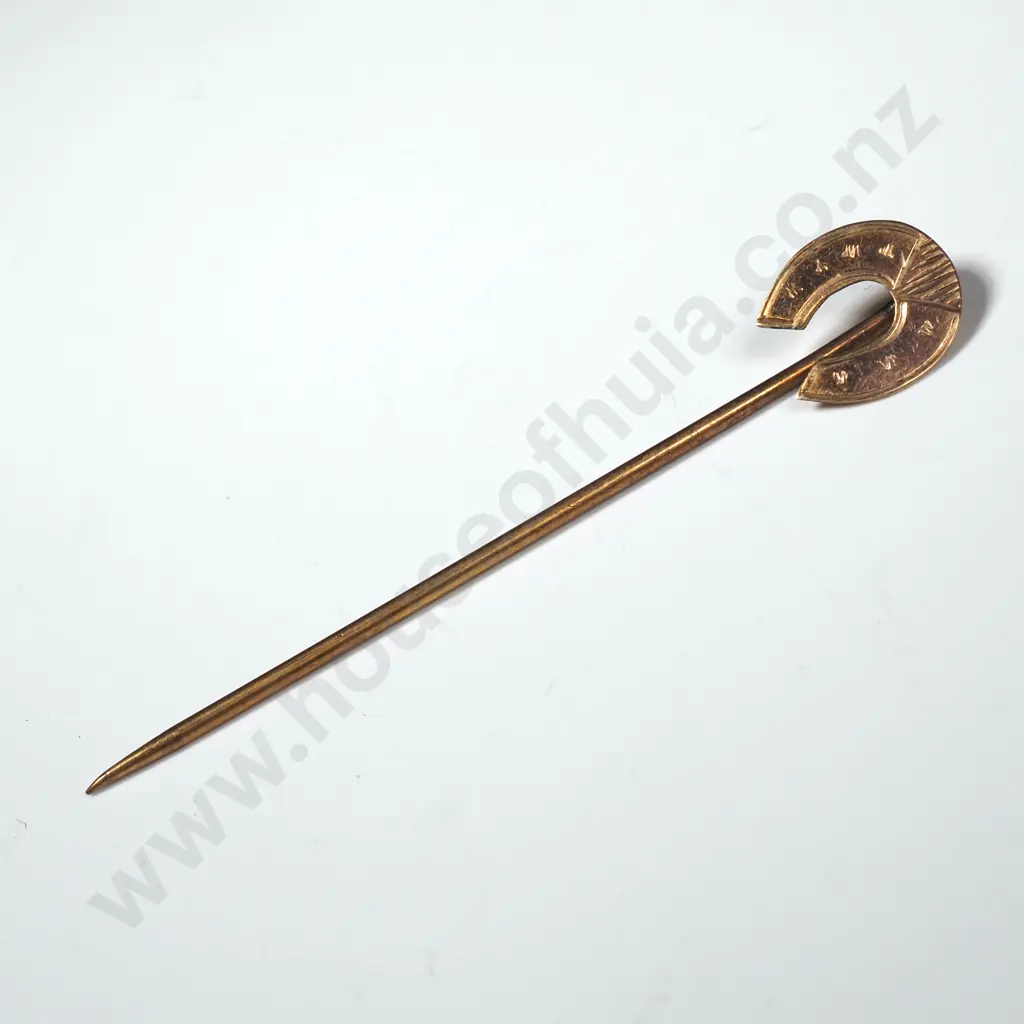 9ct Gold Horseshoe Tie pin Image 1++