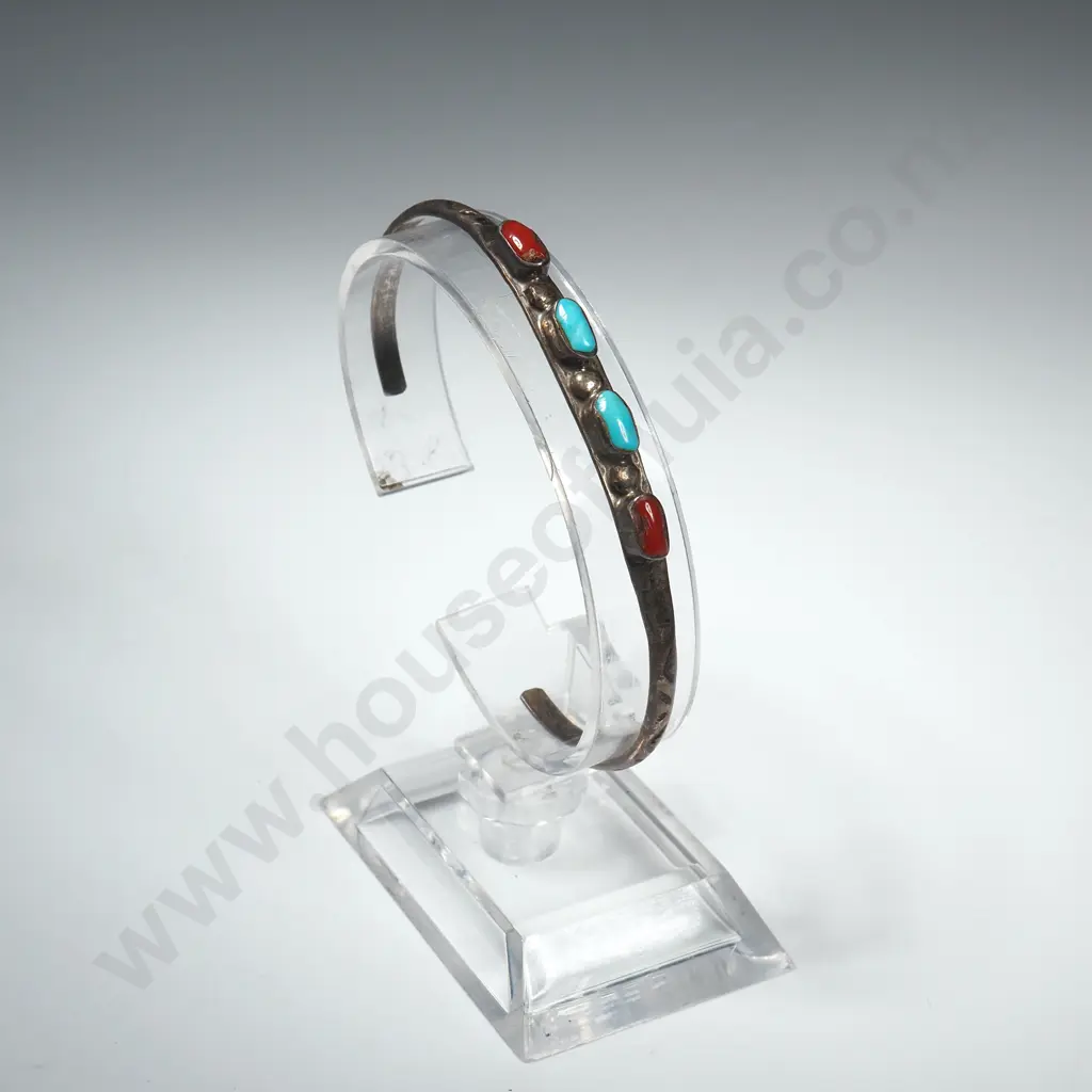Vintage Mexican Sterling Silver Cuff Bracelet Image 1++