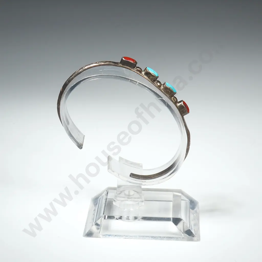 Vintage Mexican Sterling Silver Cuff Bracelet Image 1++