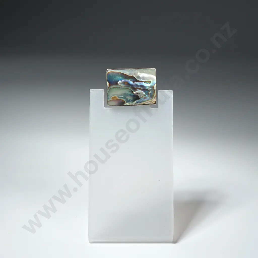 Vintage Sterling Silver And Paua Shell Brooch Image 1++