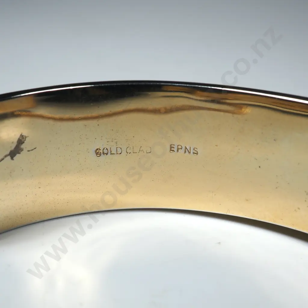 Vintage Gold Clad EPNS Snap Bangle Image 1++