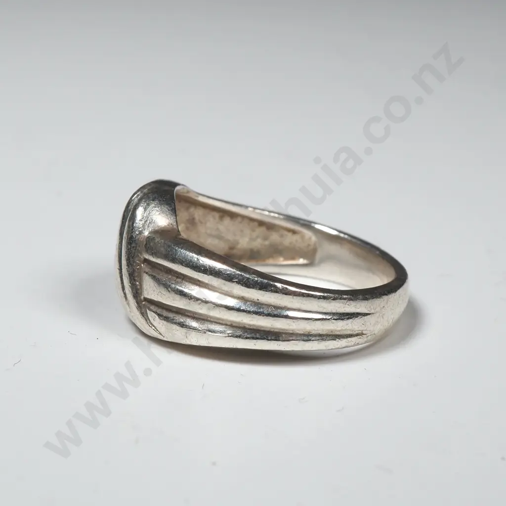 Modern Sterling Silver Crossover Ring Image 1++