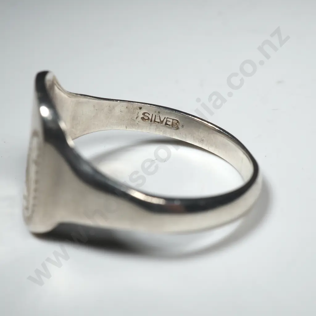 Vintage Sterling Silver Signet Ring Image 1++