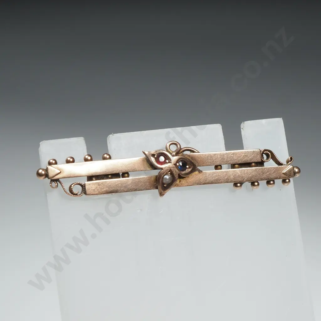 Antique 9ct Gold Brooch Image 1++