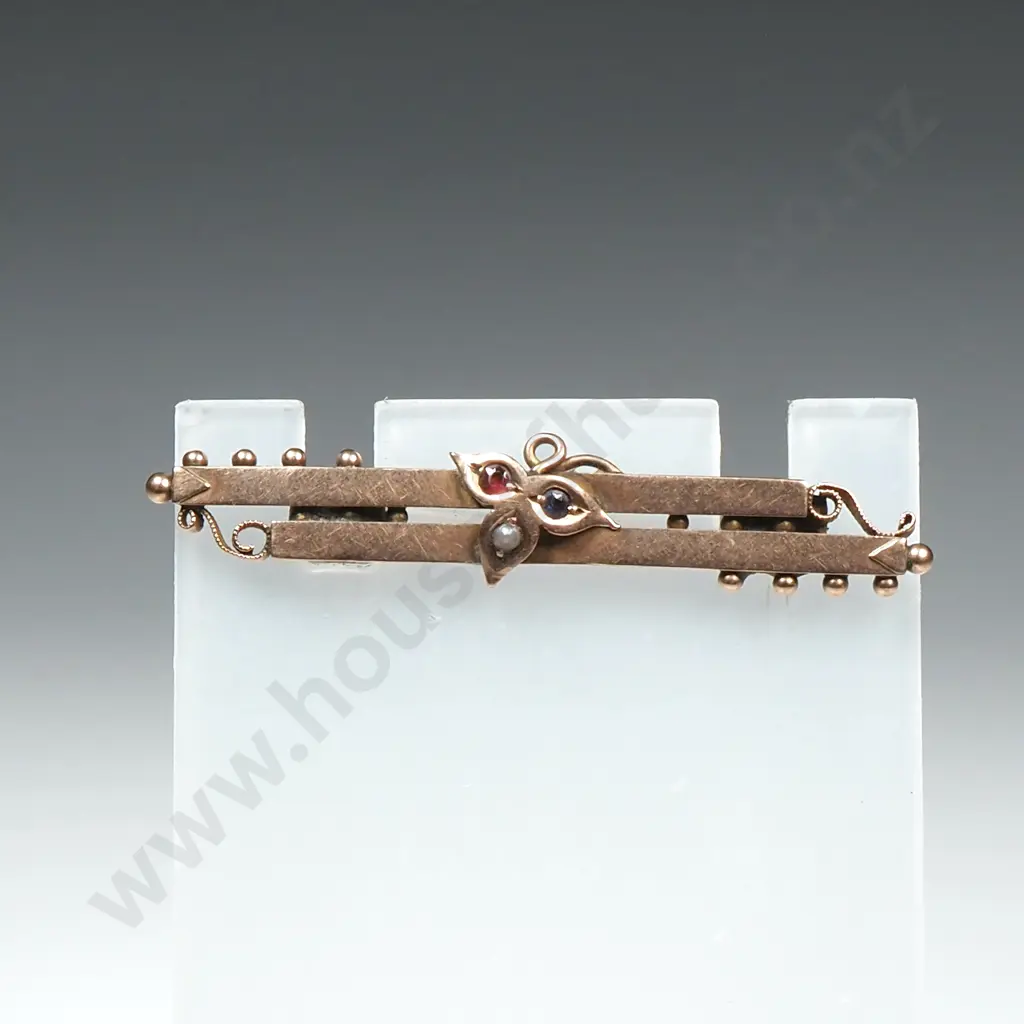 Antique 9ct Gold Brooch Image 1++