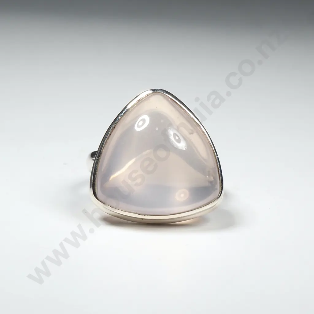 Sterling Silver Rose Quartz Ring Image 1++