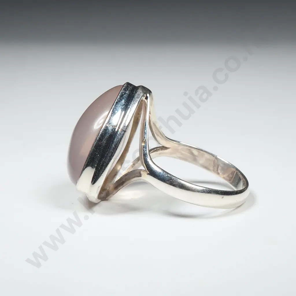 Sterling Silver Rose Quartz Ring Image 1++