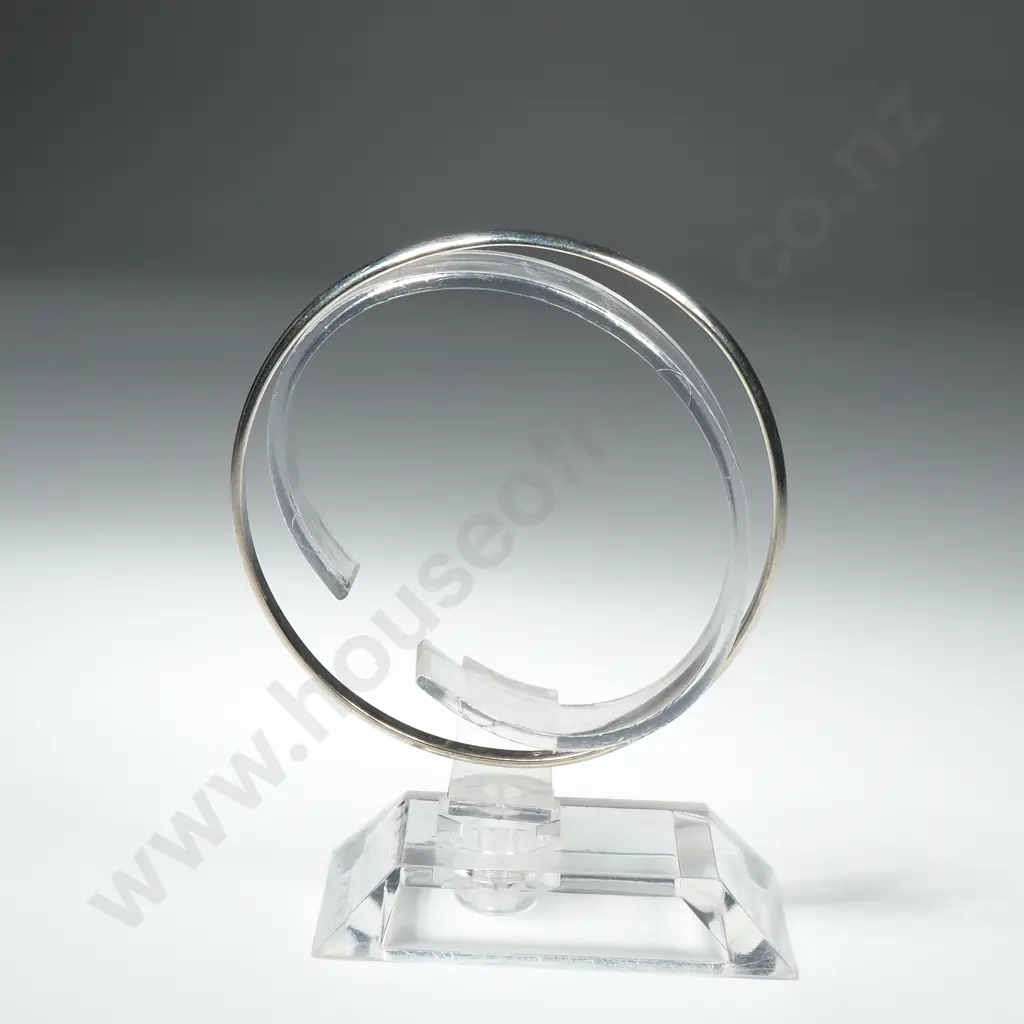 Modern Sterling Silver Bangle Image 1++