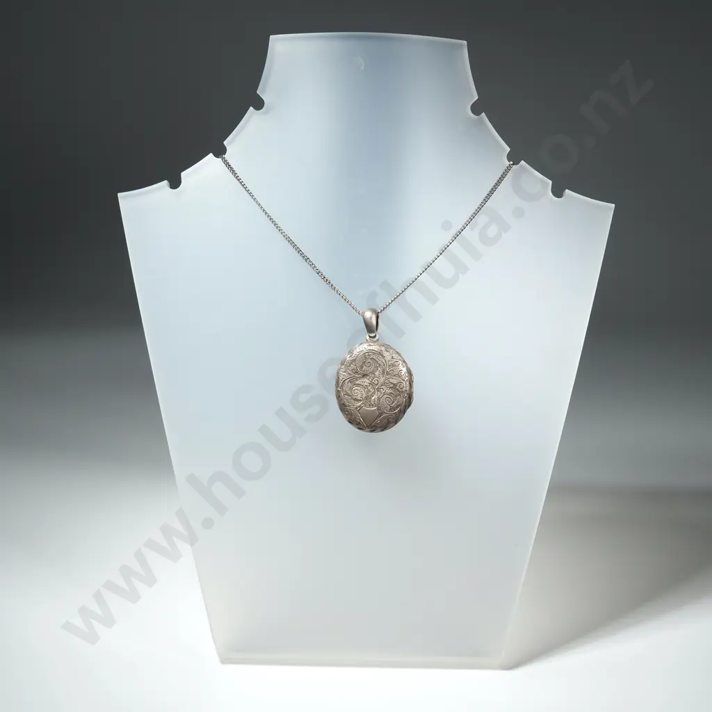 Sterling Silver Locket on G/P Chain Image 1++