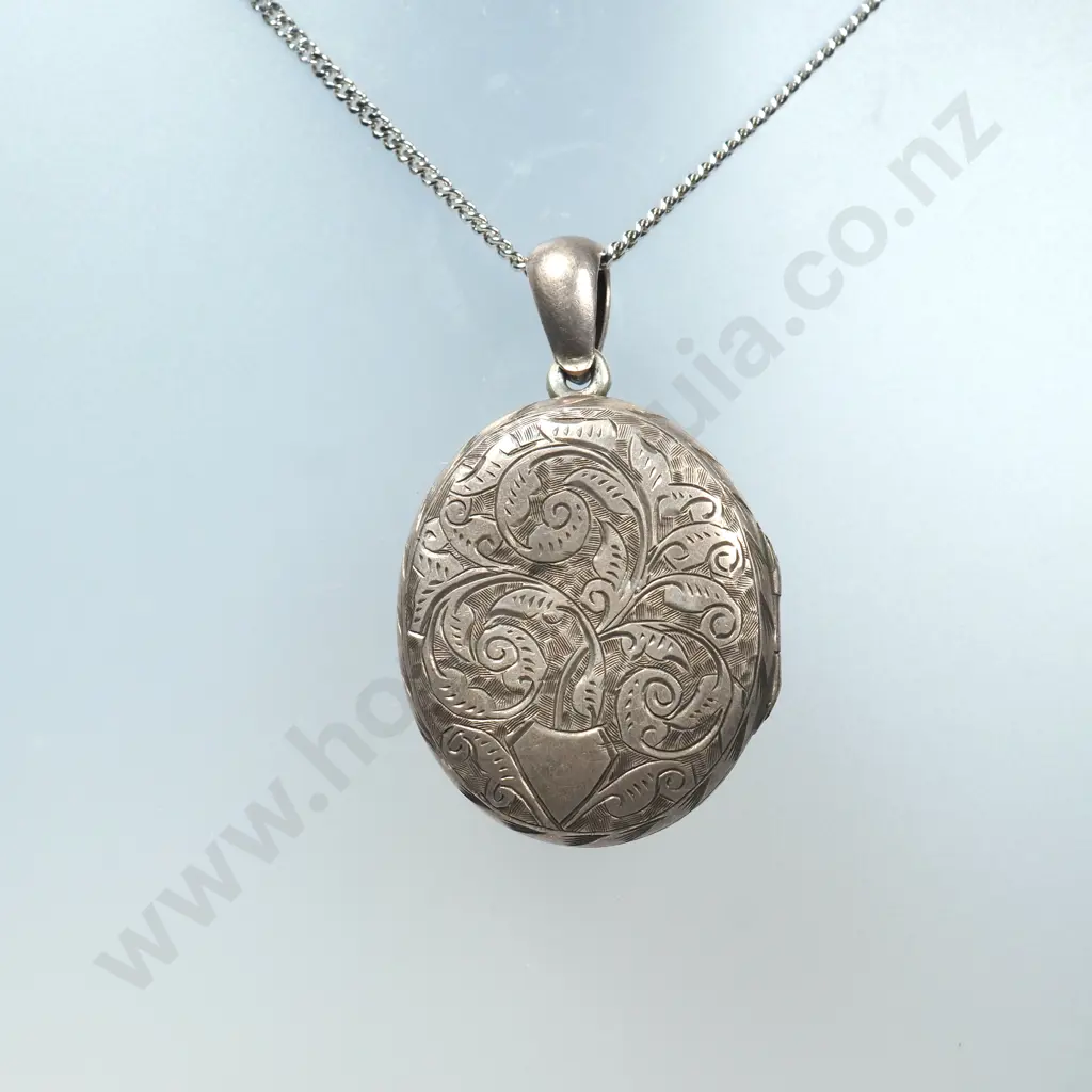 Sterling Silver Locket on G/P Chain Image 1++
