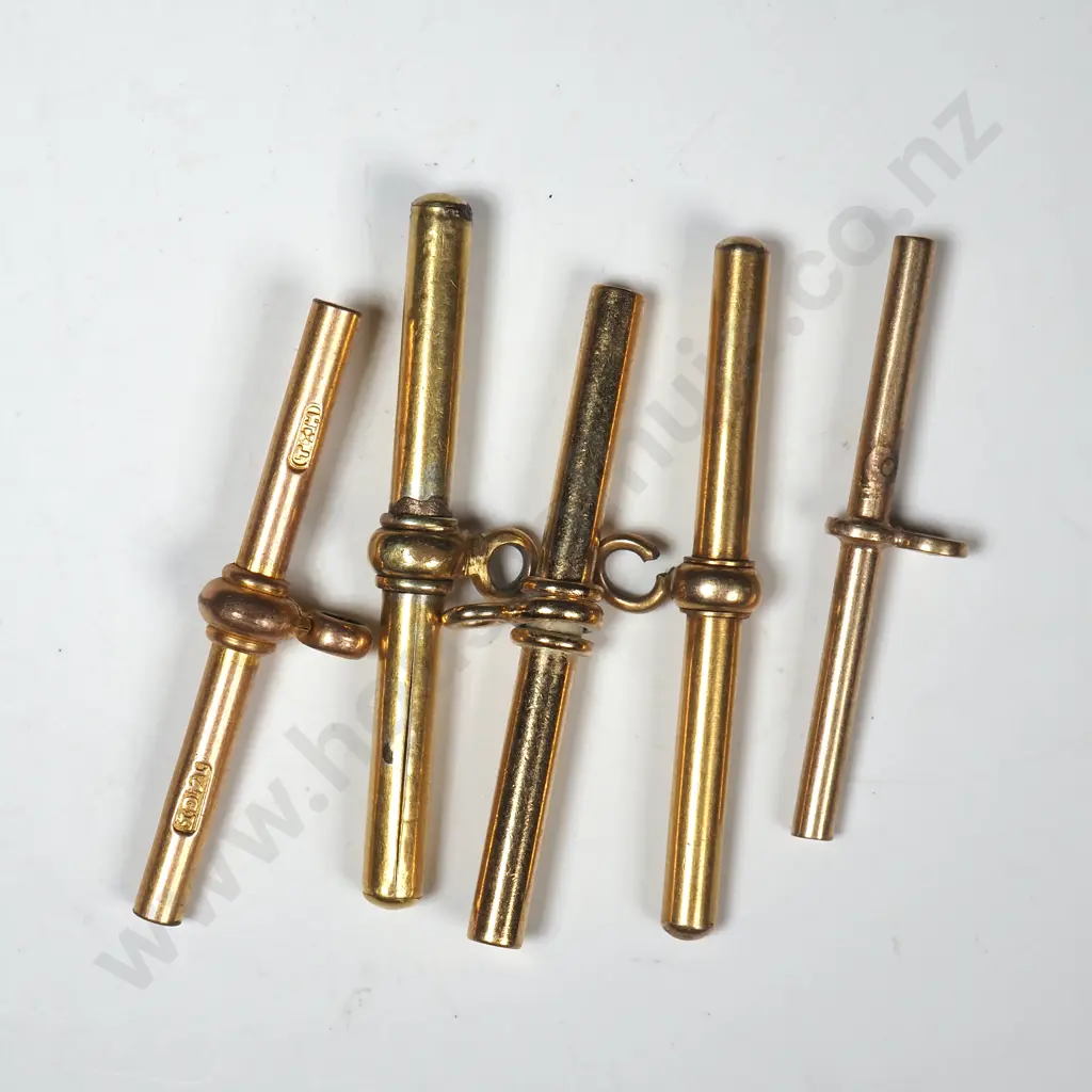 Five Antique Rolled Gold T Bars Image 1++