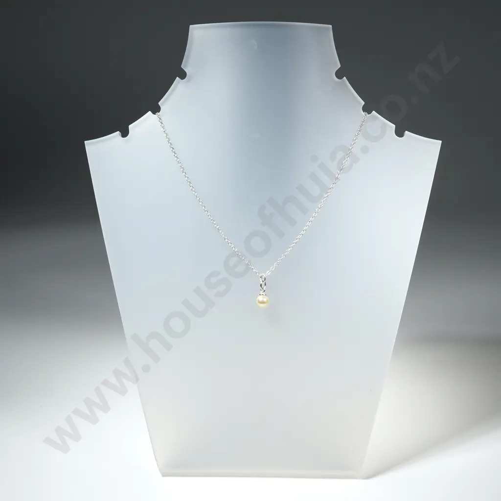 Pearl Pendant On a Sterling Silver Chain Image 1++