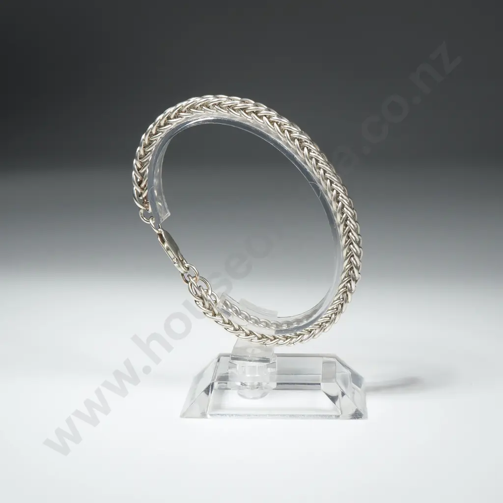 Modern Heavy Sterling Silver Fancy Bracelet Image 1++
