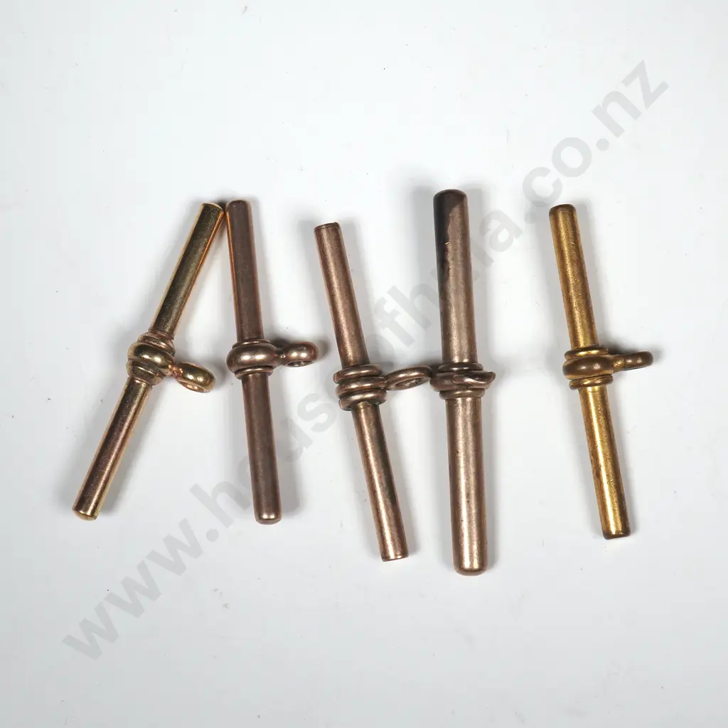Five Antique Rolled Gold T Bars Image 1++