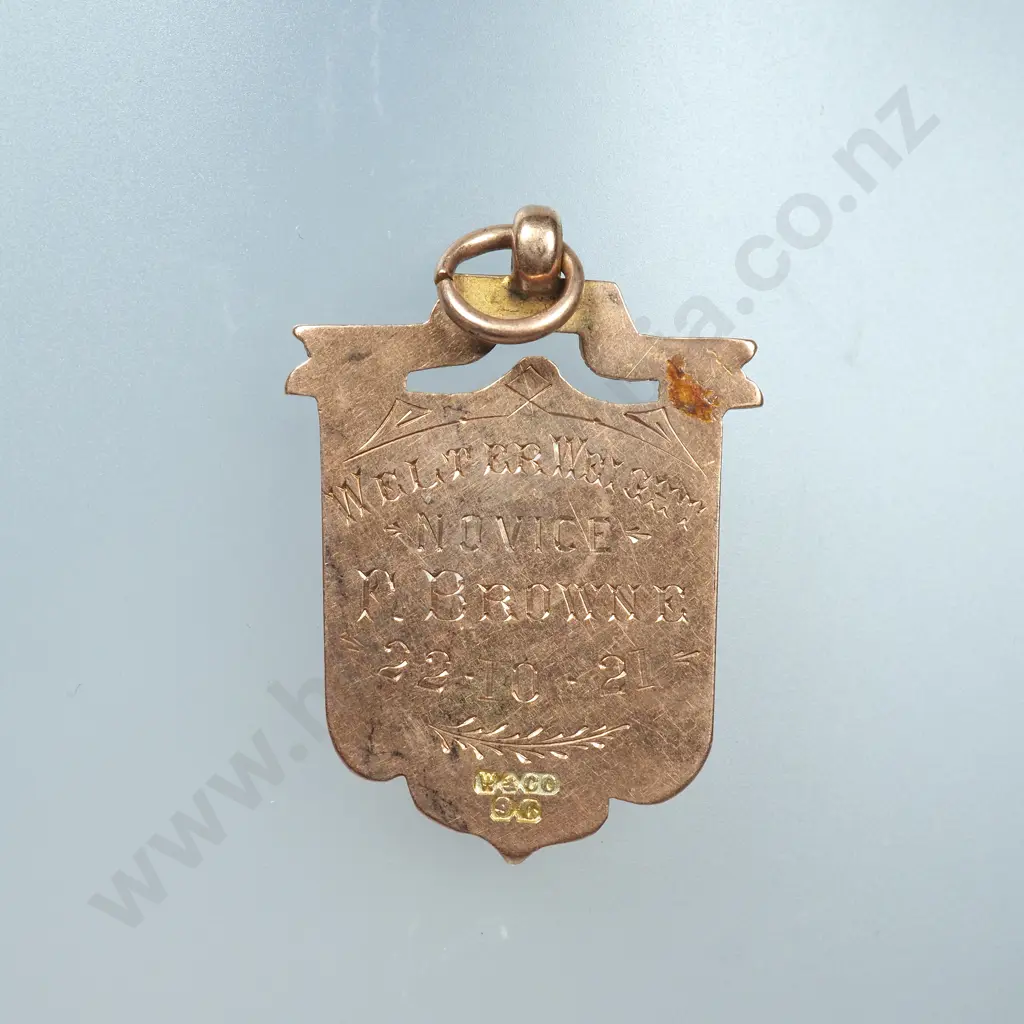 9ct Gold Boxing Medal Image 1++