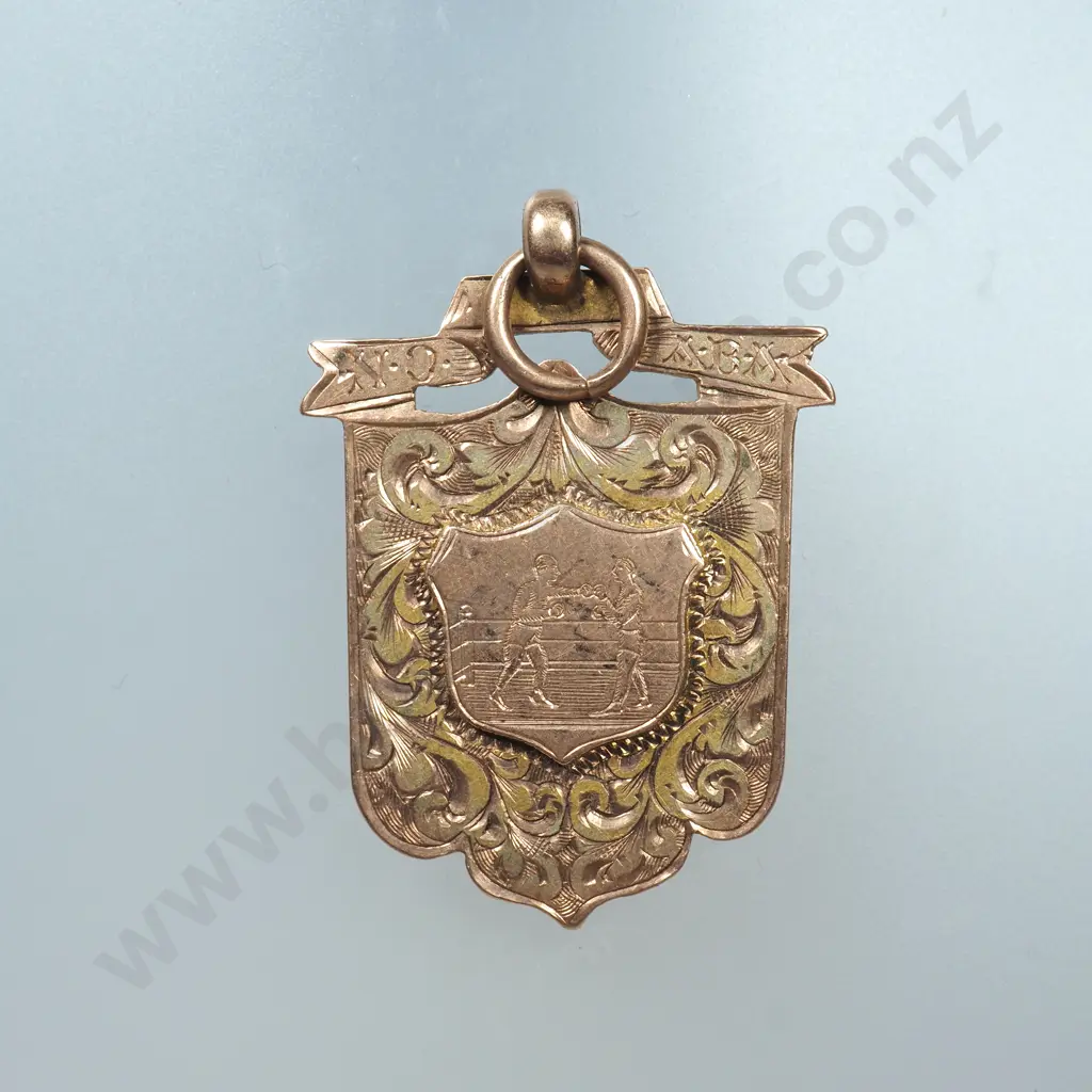 9ct Gold Boxing Medal Image 1++