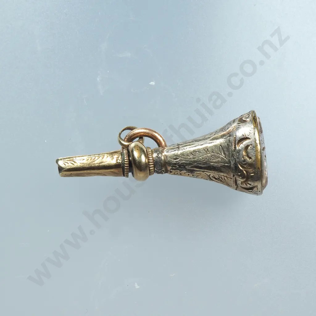 Antique Rolled Gold Pocket Watch Key Pendant Image 1++