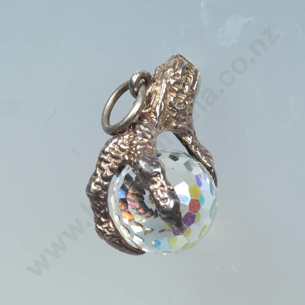 Modern Sterling Silver Claw Pendant Image 1++