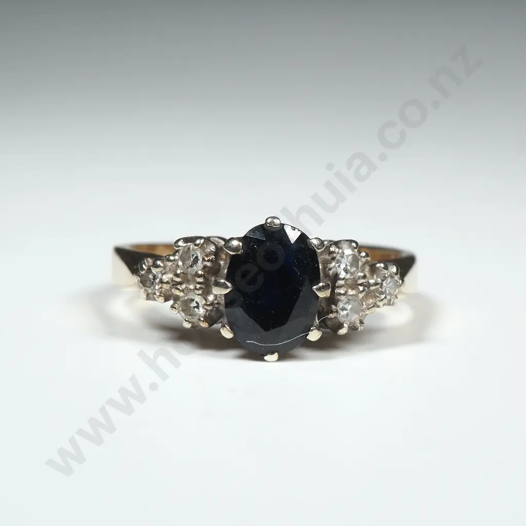9ct Gold Sapphire Ring Image 1++