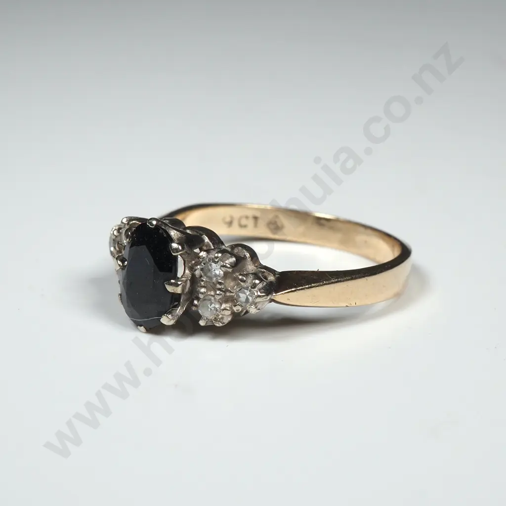 9ct Gold Sapphire Ring Image 1++