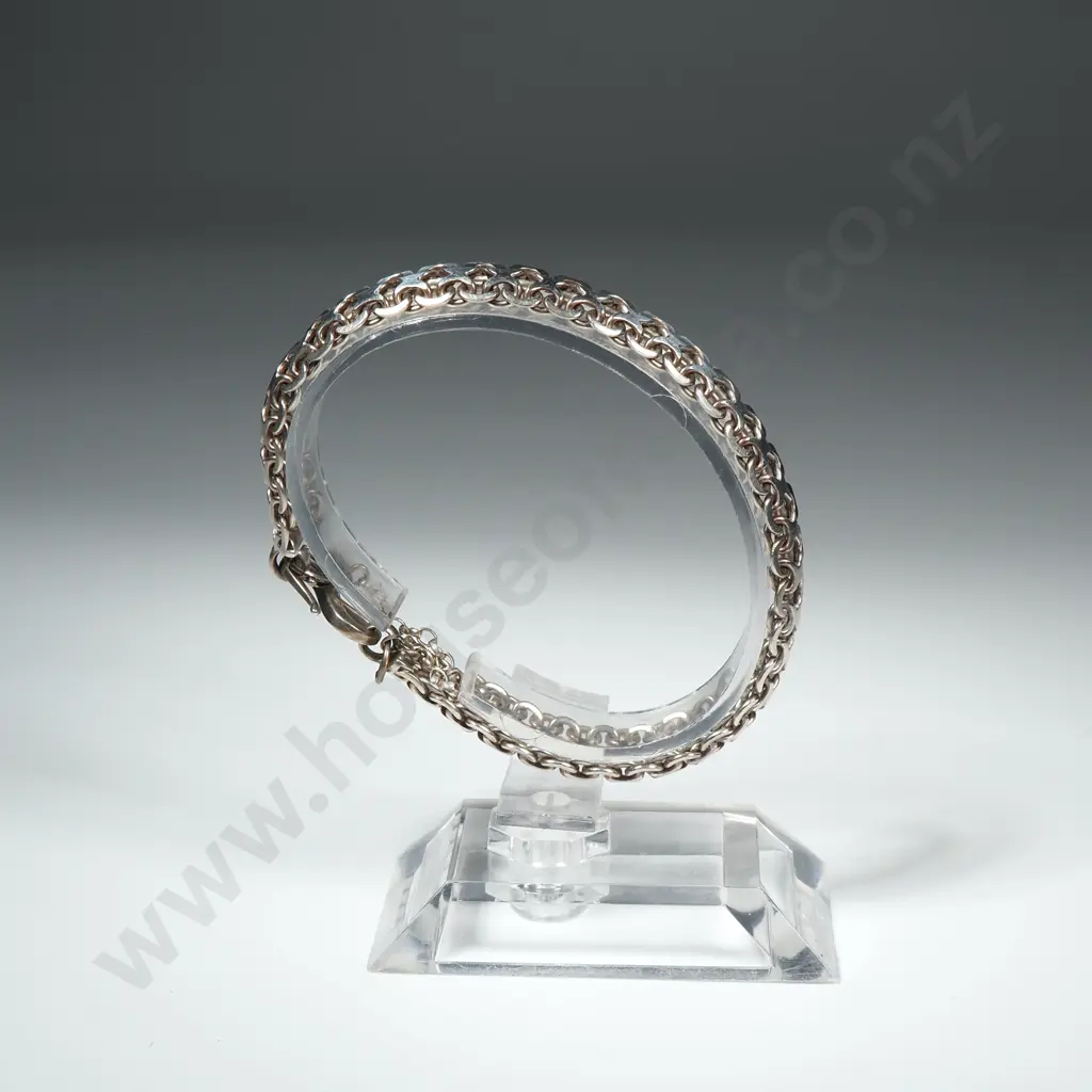 Fancy Vintage Sterling Silver Bracelet Image 1++