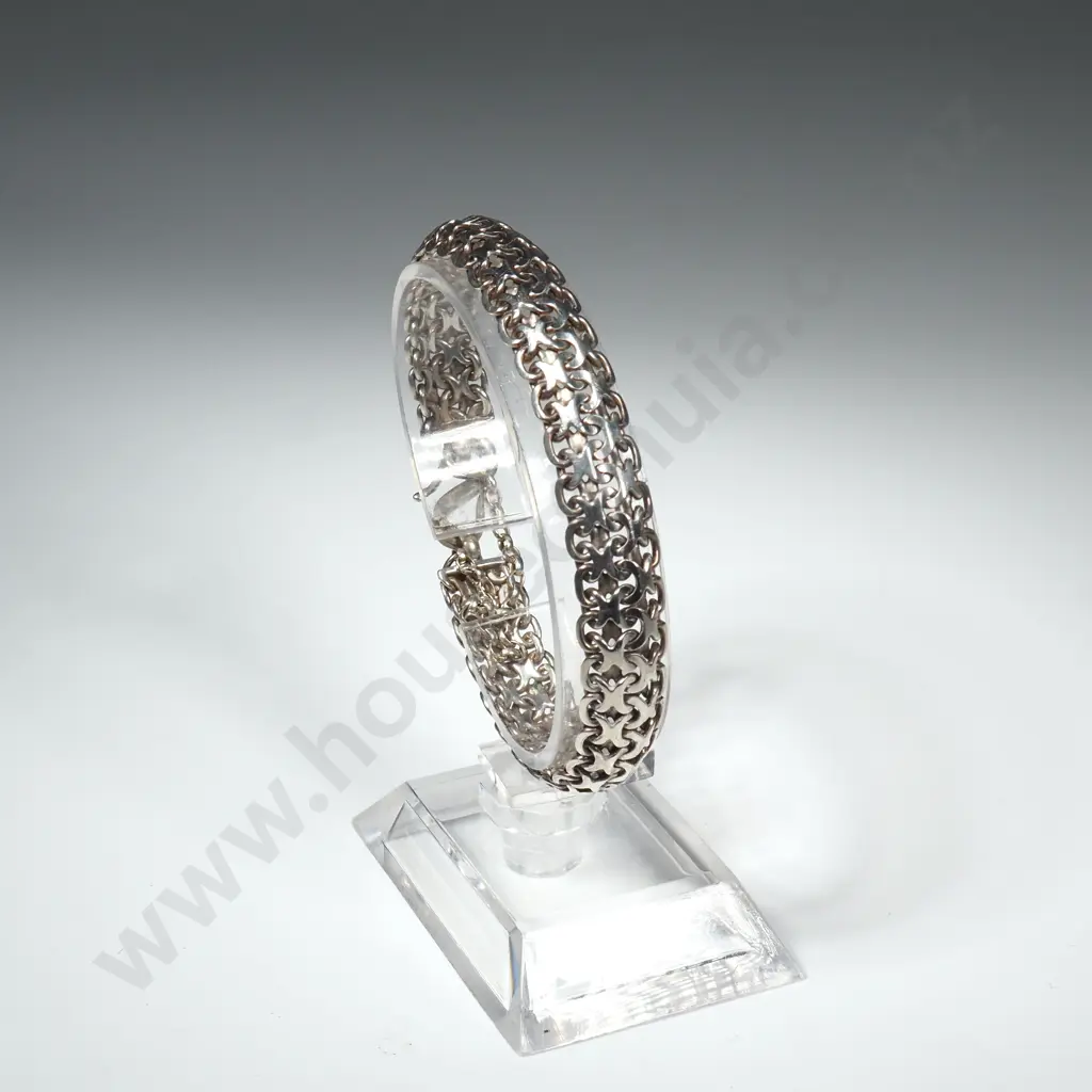 Fancy Vintage Sterling Silver Bracelet Image 1++