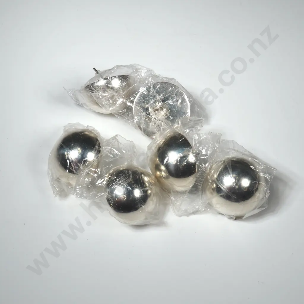 Three Pairs of Sterling Silver Round Earrings - As New Image 1++