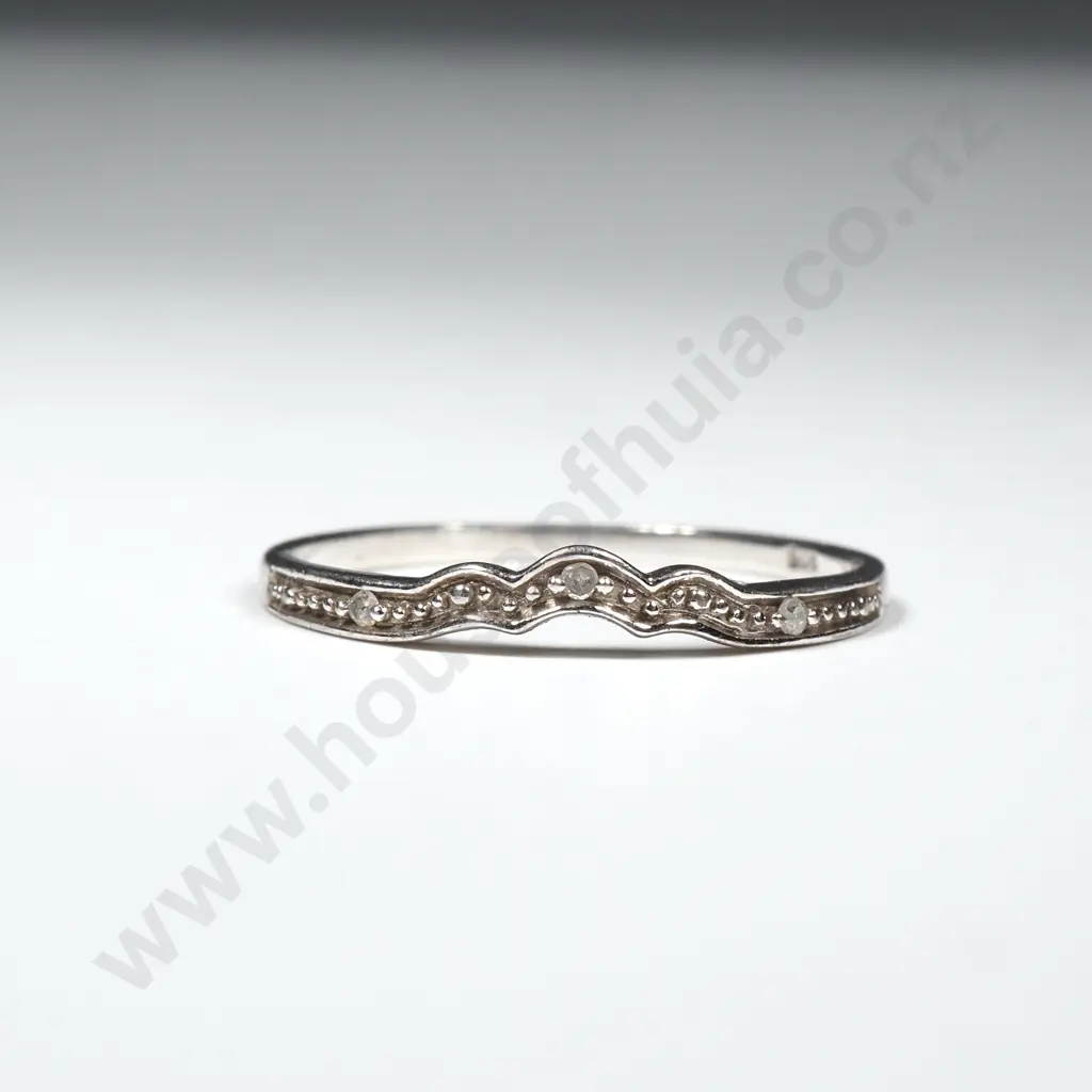 Modern Sterling Silver Fancy Band Image 1++
