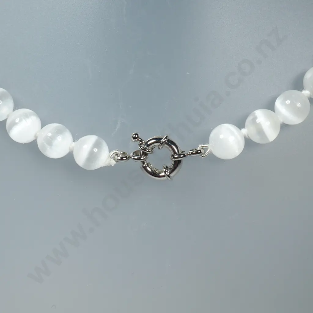 Selenite Beaded Necklace Image 1++