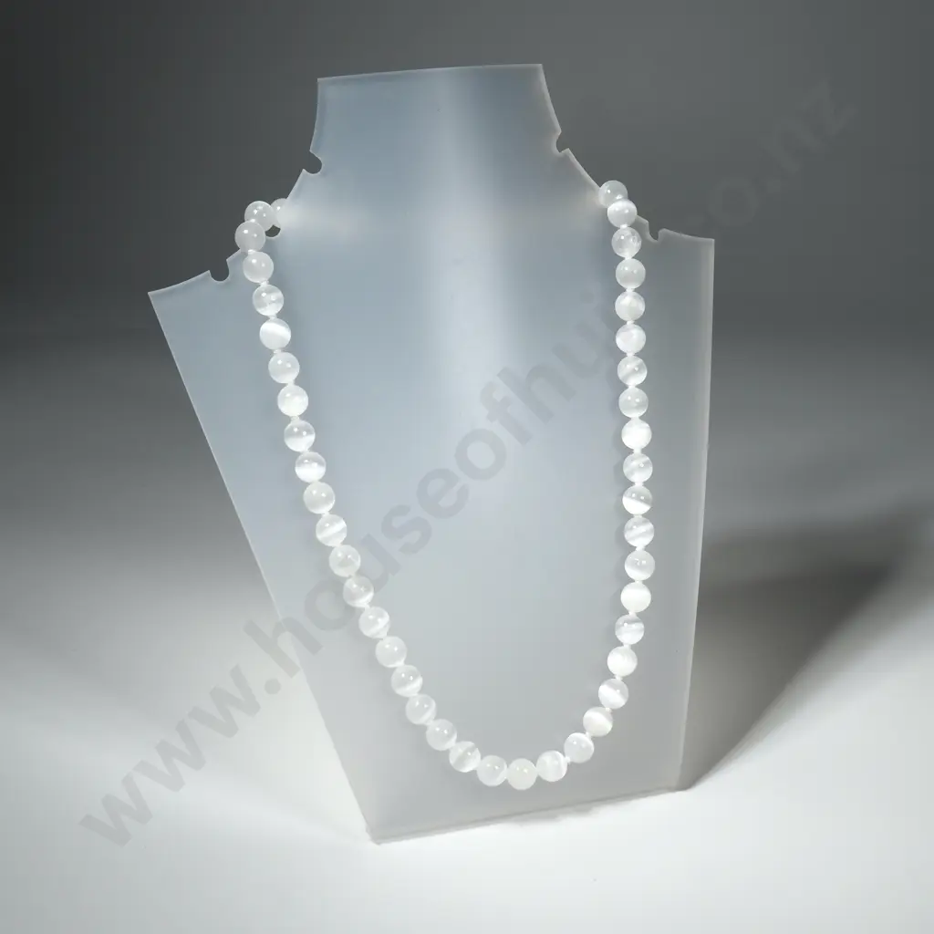 Selenite Beaded Necklace Image 1++