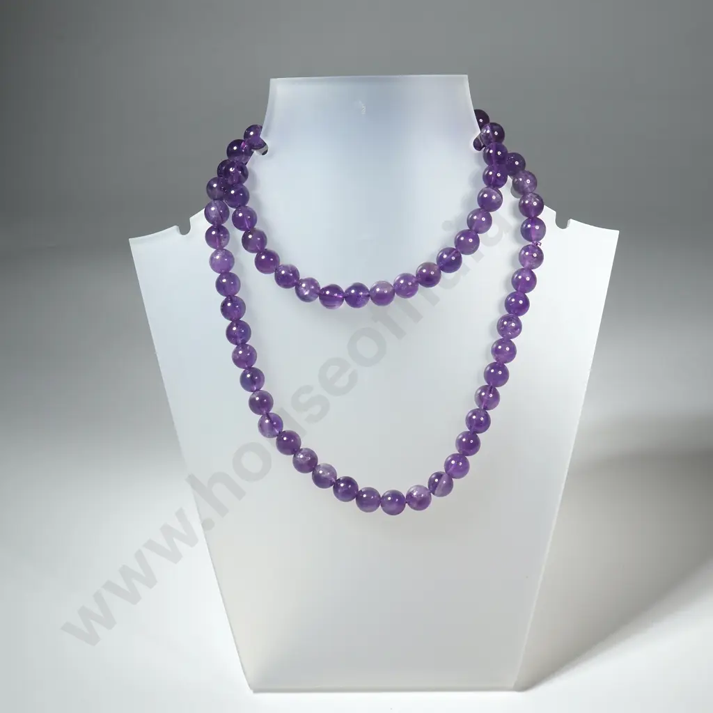 Amethyst Beaded Necklace Image 1++