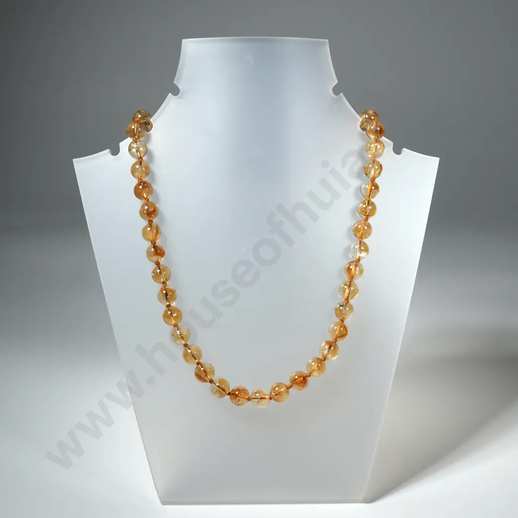Citrine Beaded Necklace Image 1++