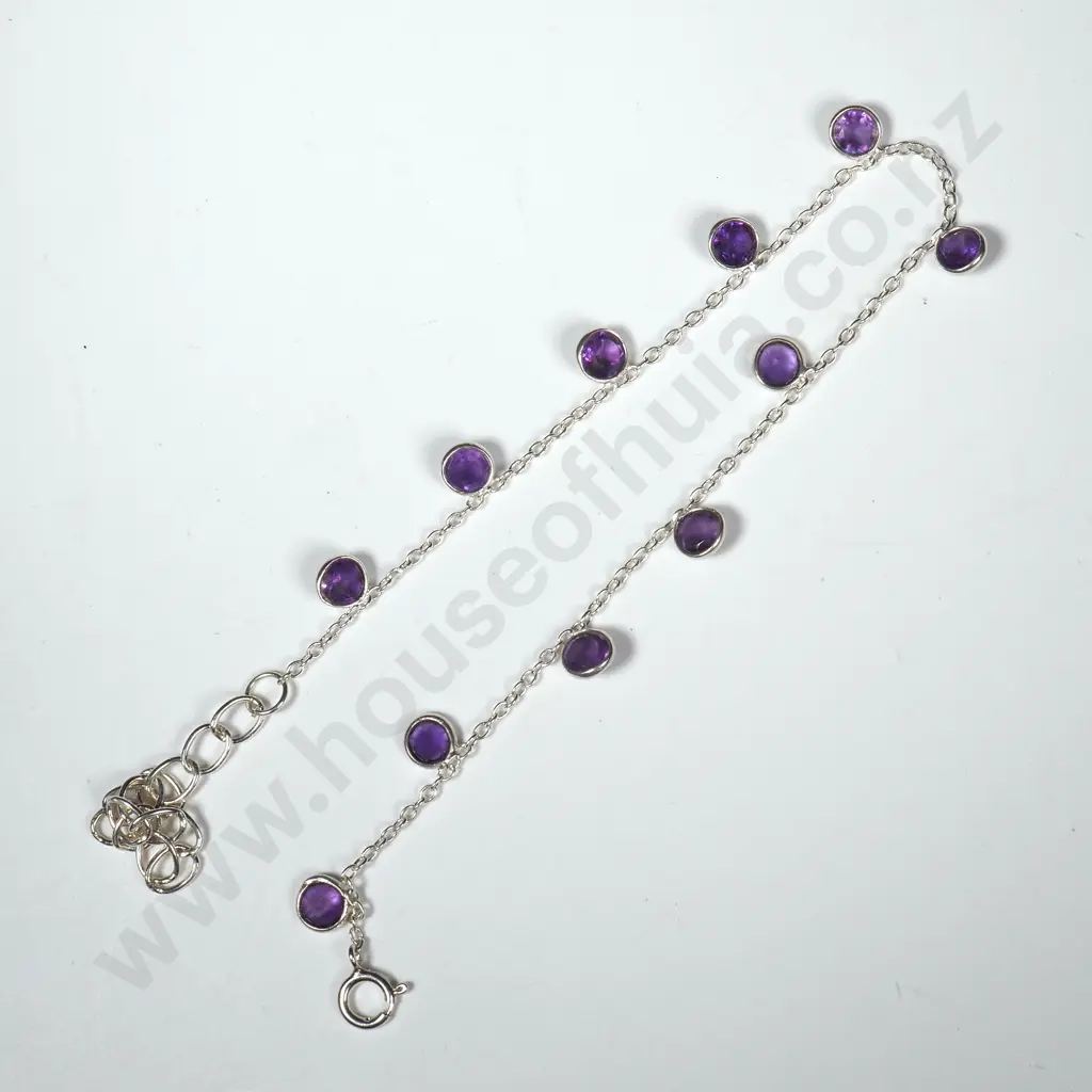 Sterling Silver Amethyst Bracelet Image 1++