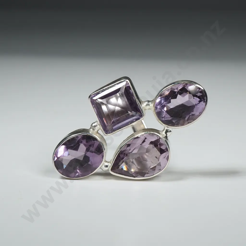 Sterling Silver Amethyst Ring Image 1++