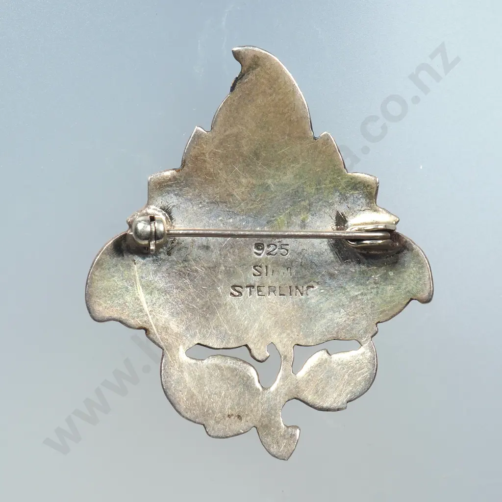 Sterling Silver Enamel Siam Brooch Image 1++
