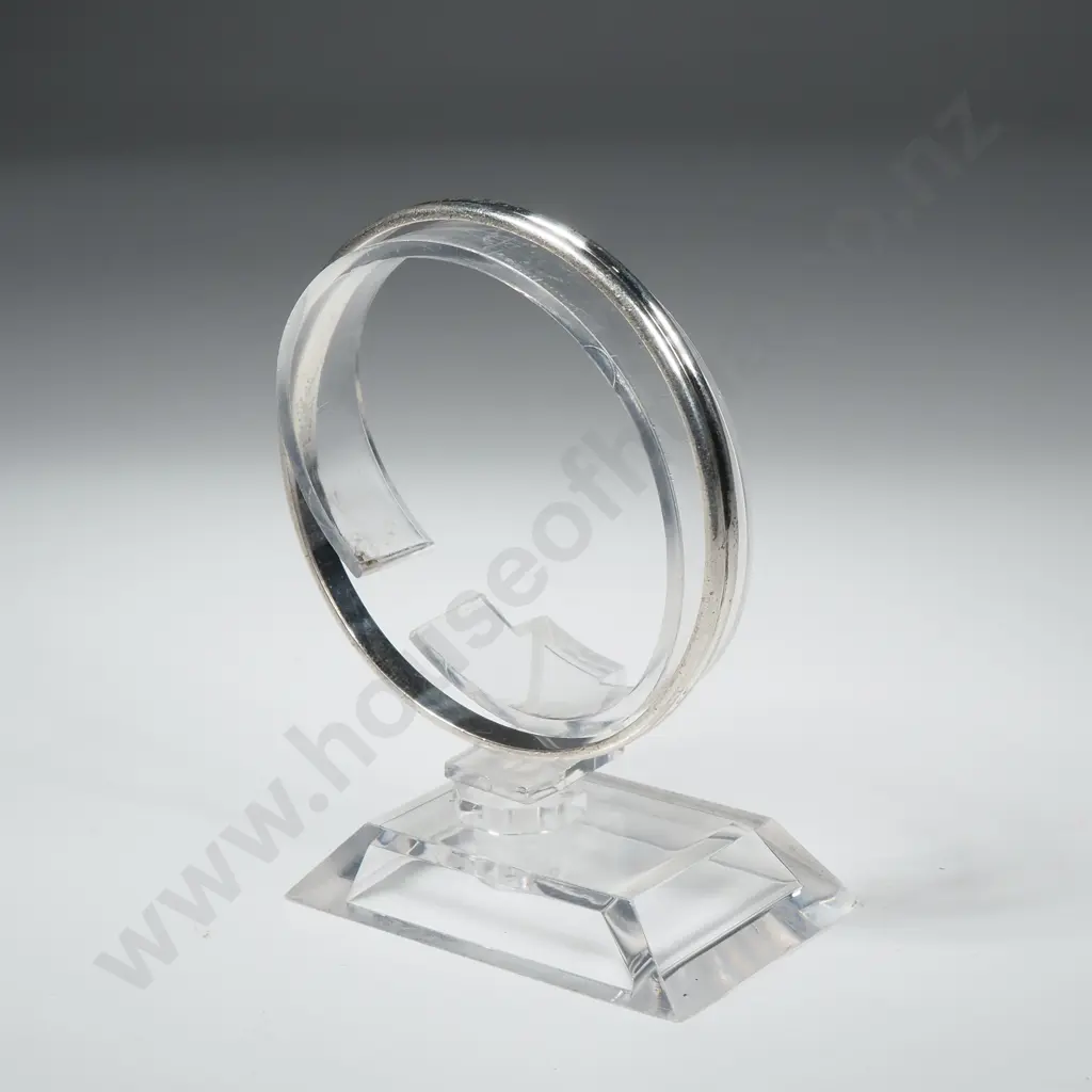 Modern Sterling Silver Bangle Image 1++