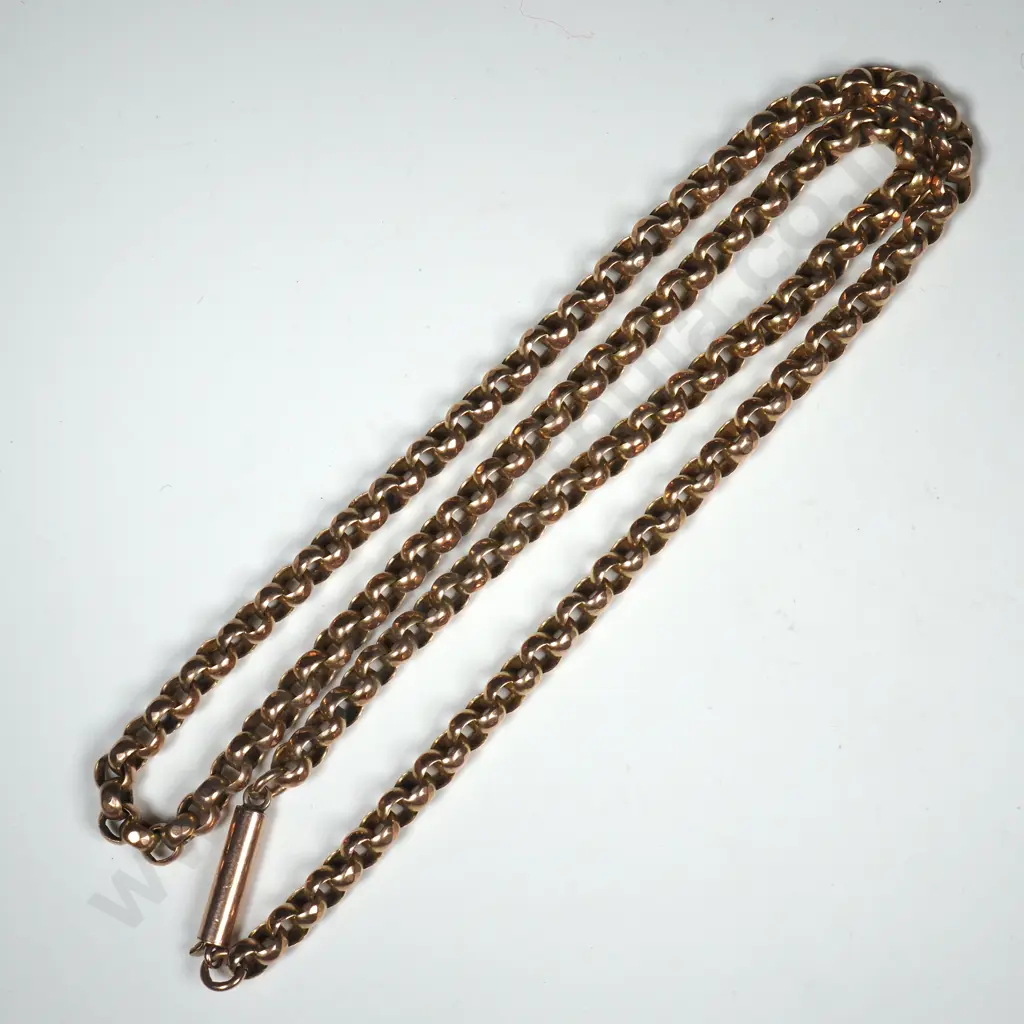 Antique 9ct Gold Belcher Chain Image 1++