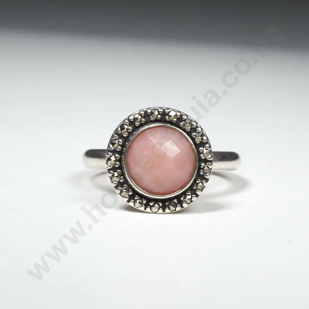 Modern Sterling Silver And Stone Set Ring Image 1++