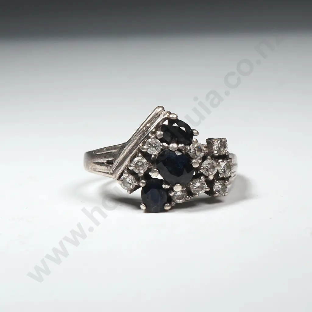 Sterling Silver And Sapphire Dress Ring Image 1++