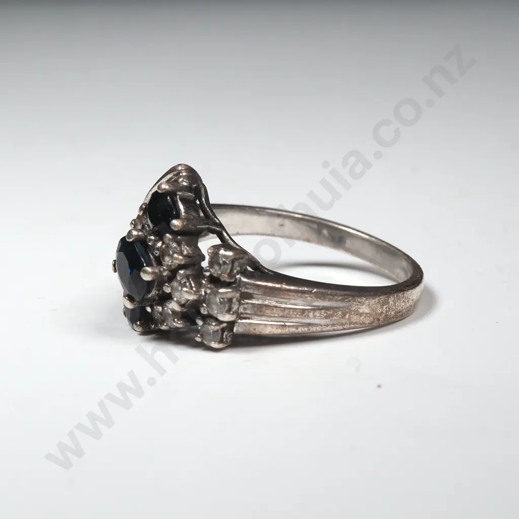 Sterling Silver And Sapphire Dress Ring Image 1++