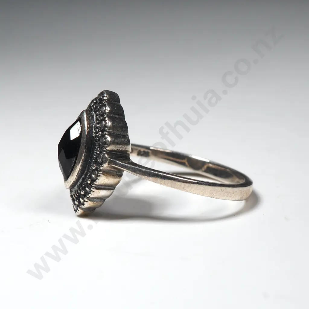 Sterling Silver And Garnet Dress Ring Image 1++