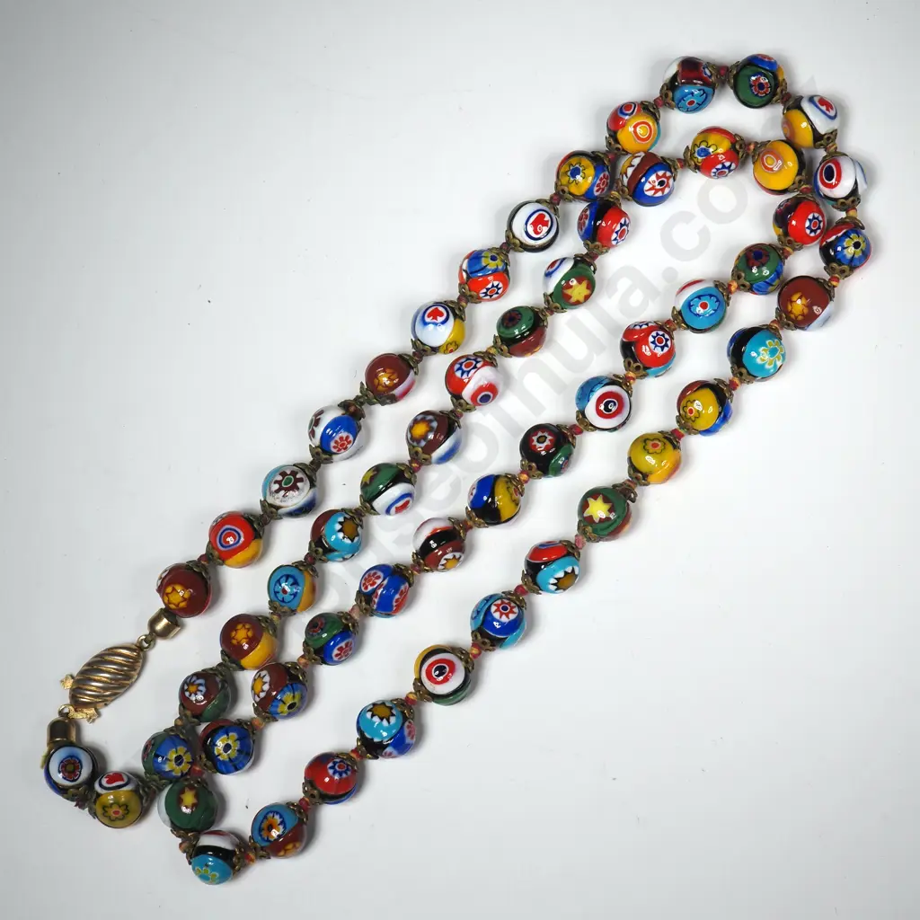 Mille Fiorie Glass Bead Necklace Image 1++