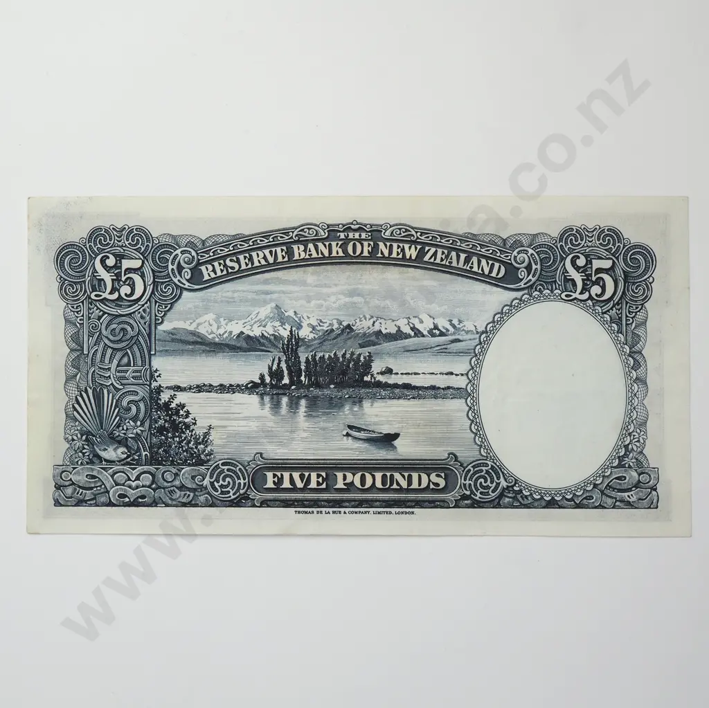 HANNA 5 POUNDS BANKNOTE ND(1940-55) P.160a EXTREMELY FINE CV$400 Image 1++