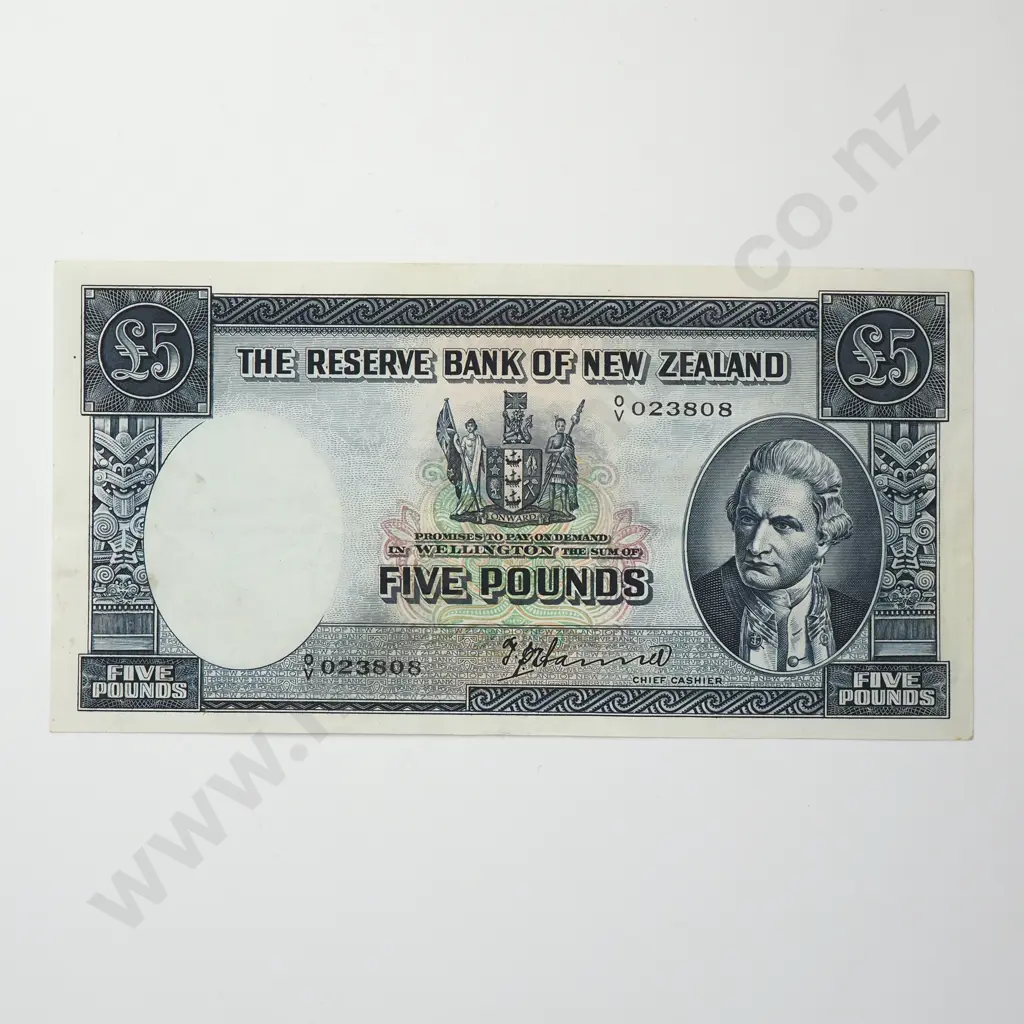 HANNA 5 POUNDS BANKNOTE ND(1940-55) P.160a EXTREMELY FINE CV$400 Image 1++