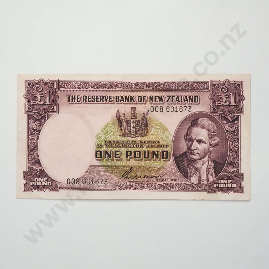 WILSON 1 POUND BANKNOTE ND(1955-56) P.159b EXTREMELY FINE CV$275 Image 1++