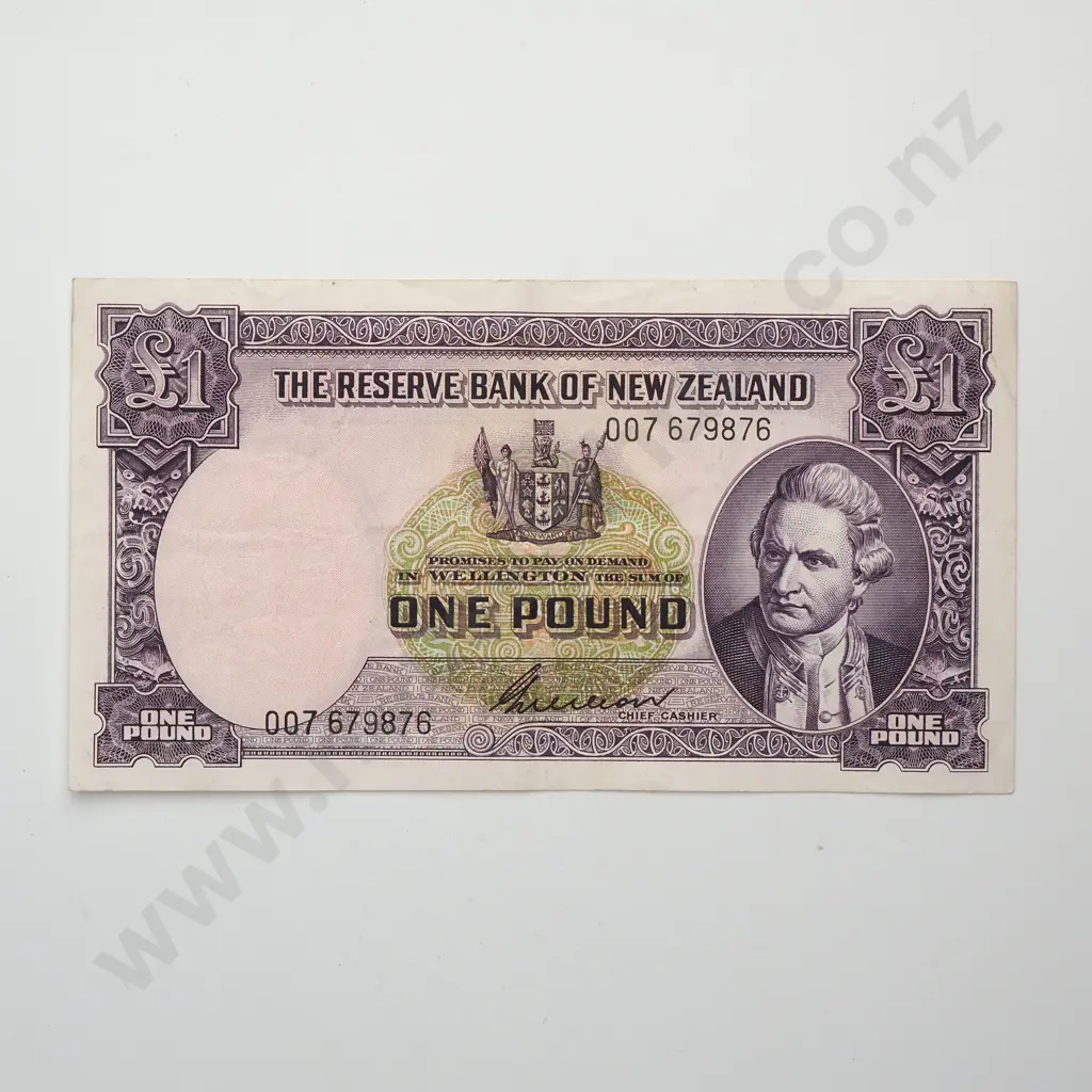 WILSON 1 POUND BANKNOTE VERY FINE 007 SERIAL Image 1++