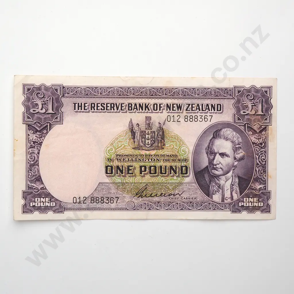 WILSON 1 POUND BANKNOTE VERY FINE WITH STAINING Image 1++