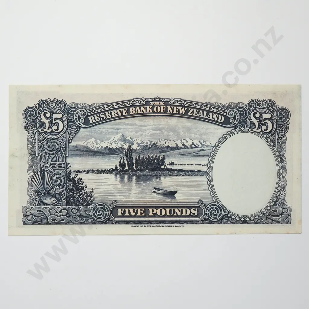 WILSON 5 POUNDS BANKNOTE ND(1955-56) P.160b EXTREMELY FINE CV$450 Image 1++