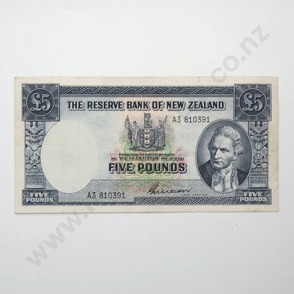 WILSON 5 POUND BANKNOTE aUNC Image 1++